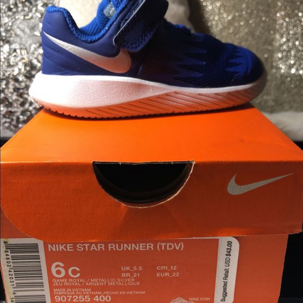 ✨Nike Star Runner Toddler Boy Shoes 6 (Royal Blue)
